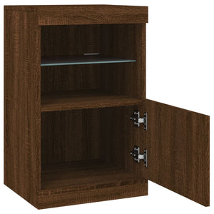 vidaXL Sideboard with LED Lights Brown Oak 41x37x67 cm