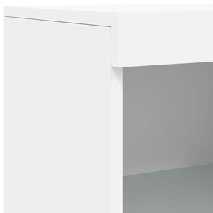 vidaXL Sideboard with LED Lights White 41x37x100 cm