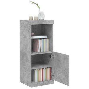 vidaXL Sideboard with LED Lights Concrete Grey 41x37x100 cm