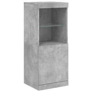 vidaXL Sideboard with LED Lights Concrete Grey 41x37x100 cm