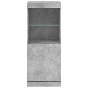 vidaXL Sideboard with LED Lights Concrete Grey 41x37x100 cm