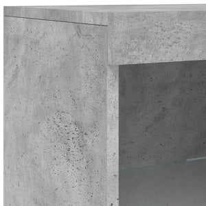 vidaXL Sideboard with LED Lights Concrete Grey 41x37x100 cm