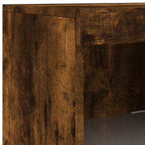 vidaXL Sideboard with LED Lights Smoked Oak 41x37x100 cm