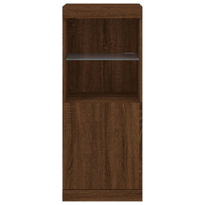 vidaXL Sideboard with LED Lights Brown Oak 41x37x100 cm