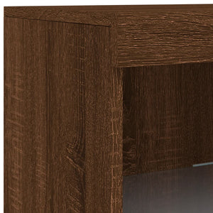 vidaXL Sideboard with LED Lights Brown Oak 41x37x100 cm