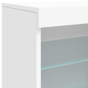 vidaXL Sideboard with LED Lights White 60.5x37x67 cm