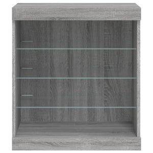 vidaXL Sideboard with LED Lights Grey Sonoma 60.5x37x67 cm