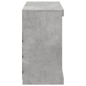 vidaXL Sideboard with LED Lights Concrete Grey 81x37x67 cm