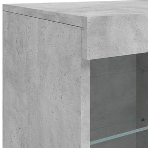 vidaXL Sideboard with LED Lights Concrete Grey 81x37x67 cm