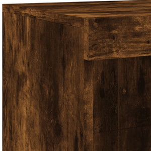 vidaXL Sideboard with LED Lights Smoked Oak 81x37x100 cm