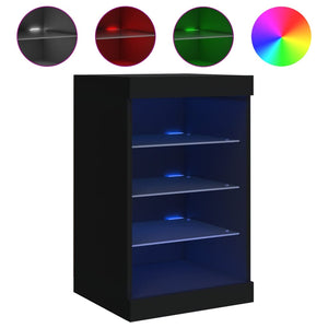 vidaXL Sideboard with LED Lights Black 41x37x67 cm