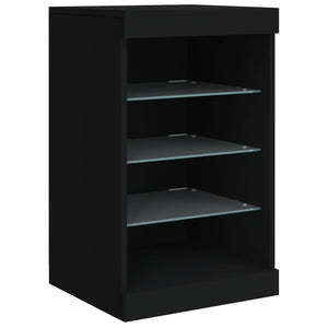 vidaXL Sideboard with LED Lights Black 41x37x67 cm