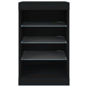 vidaXL Sideboard with LED Lights Black 41x37x67 cm