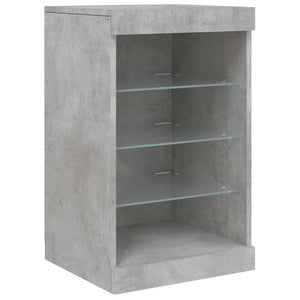 vidaXL Sideboard with LED Lights Concrete Grey 41x37x67 cm