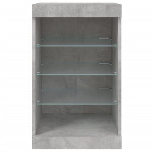 vidaXL Sideboard with LED Lights Concrete Grey 41x37x67 cm