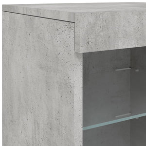 vidaXL Sideboard with LED Lights Concrete Grey 41x37x67 cm