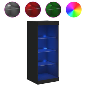 vidaXL Sideboard with LED Lights Black 41x37x100 cm