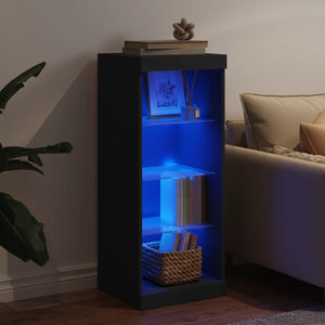 vidaXL Sideboard with LED Lights Black 41x37x100 cm