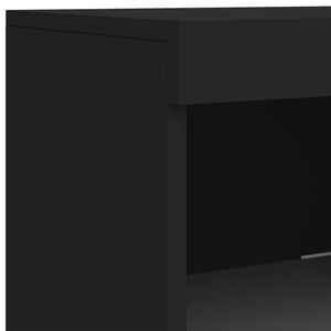 vidaXL Sideboard with LED Lights Black 41x37x100 cm