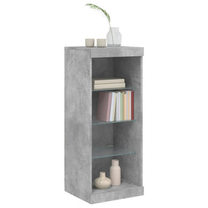 vidaXL Sideboard with LED Lights Concrete Grey 41x37x100 cm