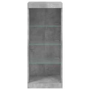 vidaXL Sideboard with LED Lights Concrete Grey 41x37x100 cm