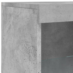 vidaXL Sideboard with LED Lights Concrete Grey 41x37x100 cm