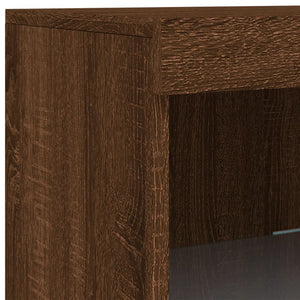 vidaXL Sideboard with LED Lights Brown Oak 41x37x100 cm