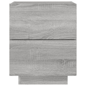 vidaXL Bedside Cabinets with LED Lights 2 pcs Grey Sonoma Engineered Wood