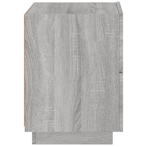 vidaXL Bedside Cabinets with LED Lights 2 pcs Grey Sonoma Engineered Wood