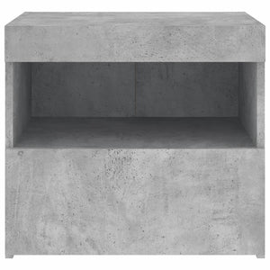 vidaXL Bedside Cabinets with LED Lights 2 pcs Concrete Grey 50x40x45 cm