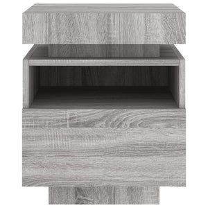 vidaXL Bedside Cabinets with LED Lights 2 pcs Grey Sonoma 40x39x48.5 cm