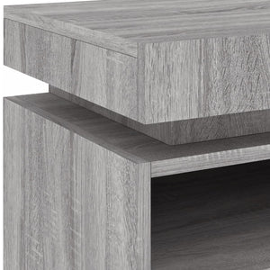 vidaXL Bedside Cabinets with LED Lights 2 pcs Grey Sonoma 40x39x48.5 cm