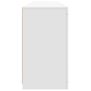 vidaXL Sideboard with LED Lights White 162x37x67 cm