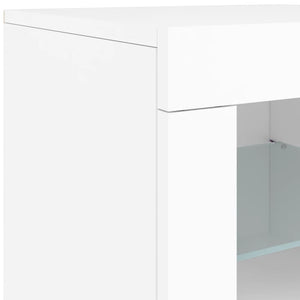 vidaXL Sideboard with LED Lights White 162x37x67 cm