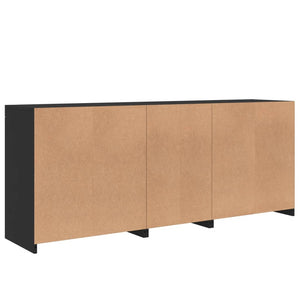 vidaXL Sideboard with LED Lights Black 162x37x67 cm