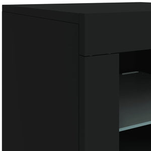 vidaXL Sideboard with LED Lights Black 162x37x67 cm