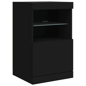 vidaXL Sideboard with LED Lights Black 162x37x67 cm