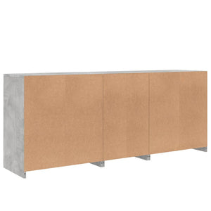 vidaXL Sideboard with LED Lights Concrete Grey 162x37x67 cm