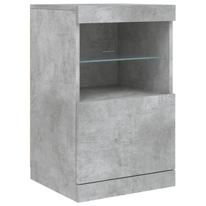 vidaXL Sideboard with LED Lights Concrete Grey 162x37x67 cm