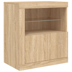 vidaXL Sideboard with LED Lights Sonoma Oak 181.5x37x67 cm