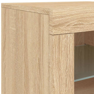 vidaXL Sideboard with LED Lights Sonoma Oak 181.5x37x67 cm