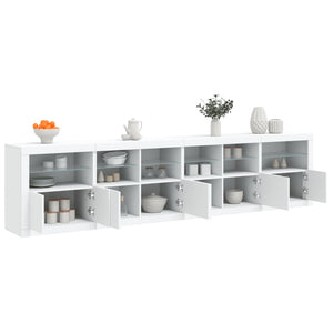 vidaXL Sideboard with LED Lights White 283x37x67 cm