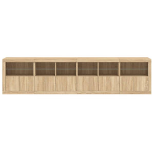 vidaXL Sideboard with LED Lights Sonoma Oak 283x37x67 cm