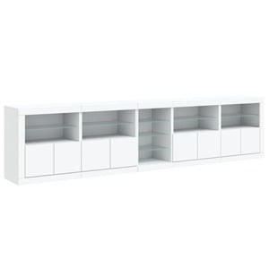 vidaXL Sideboard with LED Lights White 283x37x67 cm