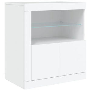 vidaXL Sideboard with LED Lights White 283x37x67 cm