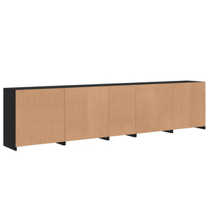 vidaXL Sideboard with LED Lights Black 283x37x67 cm