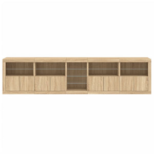 vidaXL Sideboard with LED Lights Sonoma Oak 283x37x67 cm