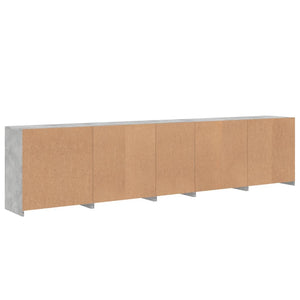 vidaXL Sideboard with LED Lights Concrete Grey 283x37x67 cm