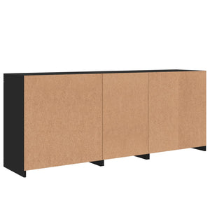 vidaXL Sideboard with LED Lights Black 162x37x67 cm