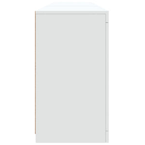 vidaXL Sideboard with LED Lights White 181.5x37x67 cm